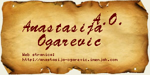 Anastasija Ogarević vizit kartica